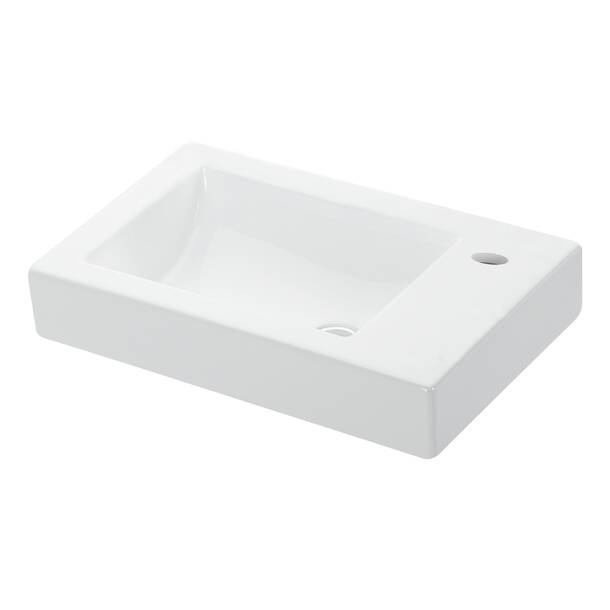 WS Bath Collections Minimal Ceramic 14 2 White Ceramic Rectangular   Default Name 